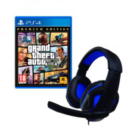 Pack:Headset Gaming Nuwa + Grand Theft Auto V Premium PS4