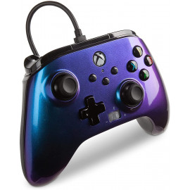 Mando con Cable Mejorado Power A Azul Nebula Xbox Series/One