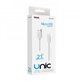 Cable MicrouSB a USB Blanco