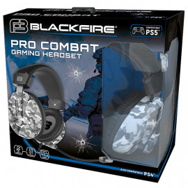 Headset Gaming PRO COMBAT BlackFire Camuflaje Gris PS4 PS5