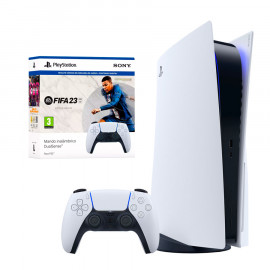 Pack: PS5 Edicion Digital Blanca + DualSense Blanco Extra + FIFA 23 CODE