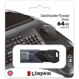 Pendrive 3.2 Kingston Data Traveler Exodia Onyx 64GB