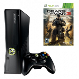 Pack: Xbox360 Slim 250Gb + Mando Wireless + Juego Gears of War 3 B