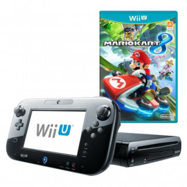 Pack: Wii U Negra 32GB + Mando Pantalla Wii U + Mario Kart B