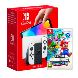 Nintendo Switch Modelo OLED Blanca + Mario Wonder