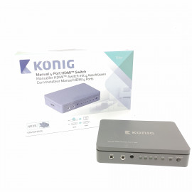 Switch HDMI 4k 4 Puertos Konig KNVSW3404