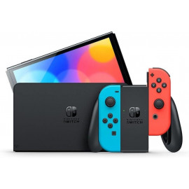 Nintendo Switch Modelo OLED Gris + JoyCons Azul/Rojo