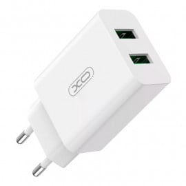 Cargador Pared Doble XO 18W 2 USB-A Blanco