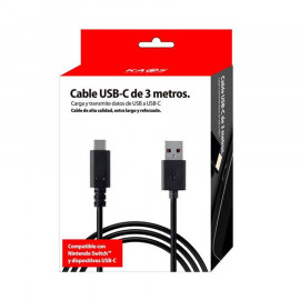 Cable USB a USB-C de 3 Metros Nitnendo Switch y Otros Dispositivos