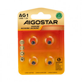 Pila de Boton AG1 LR621 de 1,5V 4 Unidades Aigostar