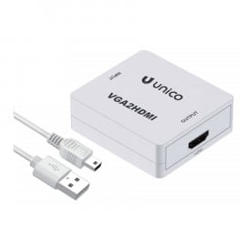 Adaptador VGA Hembra a HDMI Hembra AD2636 1080p Blanco Unico