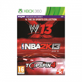 WWE 13+ NBA 2K13 + TopSpin 4 Xbox360 (SP)