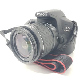 Camara Reflex Canon EOS 2000D 24.1MP + 18-55mm III Negra