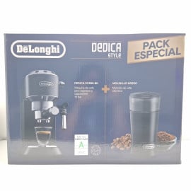 Cafetera Expresso Manual DeLonghi Dedica Style EC 685.BK + Molinillo