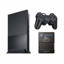 Pack: PStwo Negra + Mando Compatible PS2 + Memory Card 8 MB Sony B