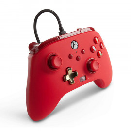 Mando con Cable Mejorado Power A Rojo Xbox Series X/One y PC